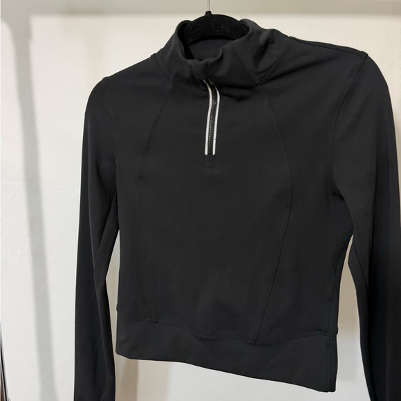 90 Degree By Reflex Tops - 90 Degree By Reflex Cropped Athletic Top S Black Thumbhole Workout Jacket